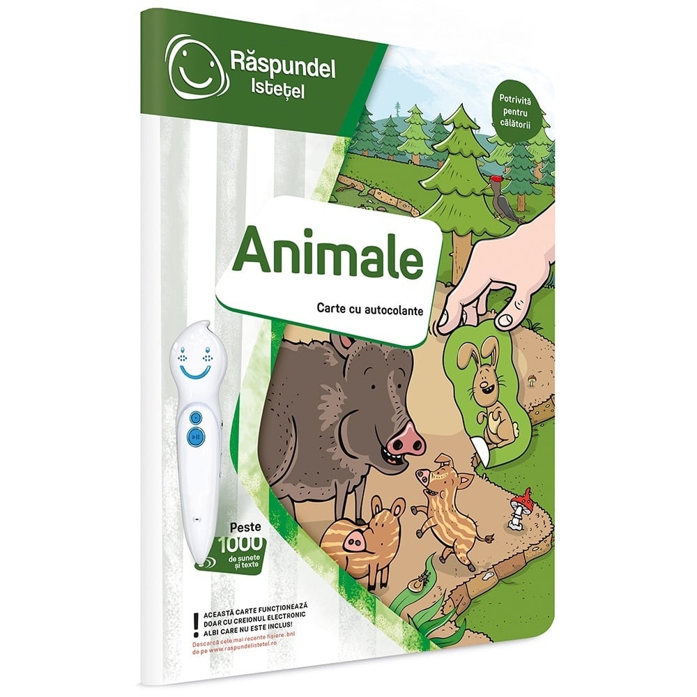 Carte Raspundel Istetel - Animale, cu autocolante - 1 | YEO