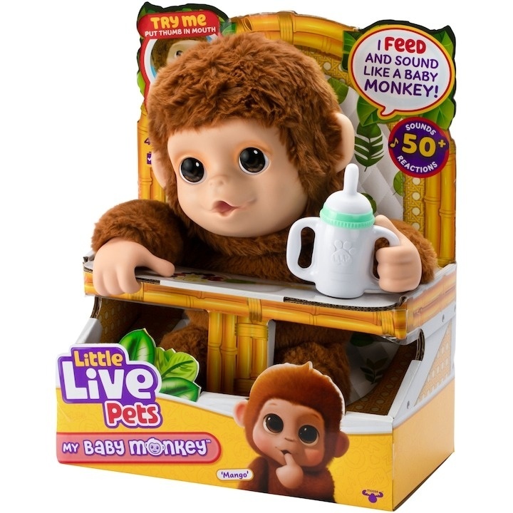 Jucarie interactiva Little Live Pets - My Baby Monkey, Mango - 2 | YEO