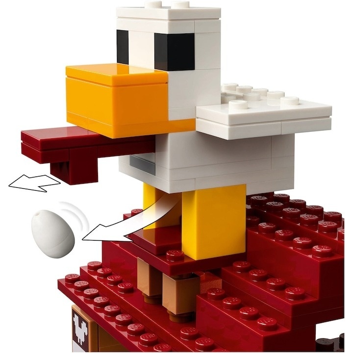 LEGO® Minecraft™ - Atacul baloanelor Ghast asupra satului 21273, 555 piese - 1 | YEO