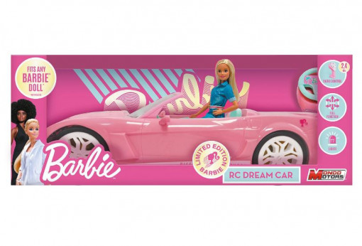 Masinuta cu telecomanda Barbie Radio Control Dream Car, 40 cm, Roz