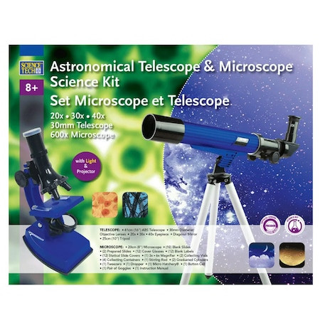 Set de joaca pentru copii Science Tech, Microscop si Telescop, 8 ani