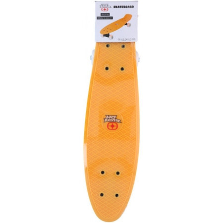 Skateboard No Fear pentru copii, 57x15x9cm PP/PVC, Portocaliu
