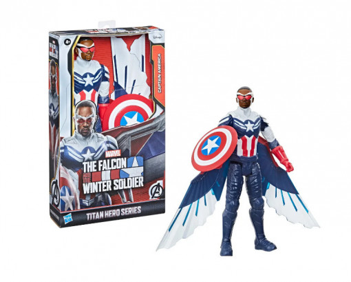 Figurina Captain America, 30 cm, 4 ani+, Albastru
