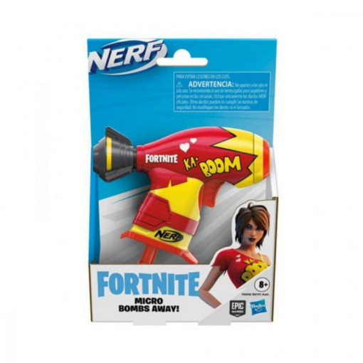 Blaster Hasbro Nerf Microshots: Fortnite - Micro Bombs Away!, Rosu / Galben
