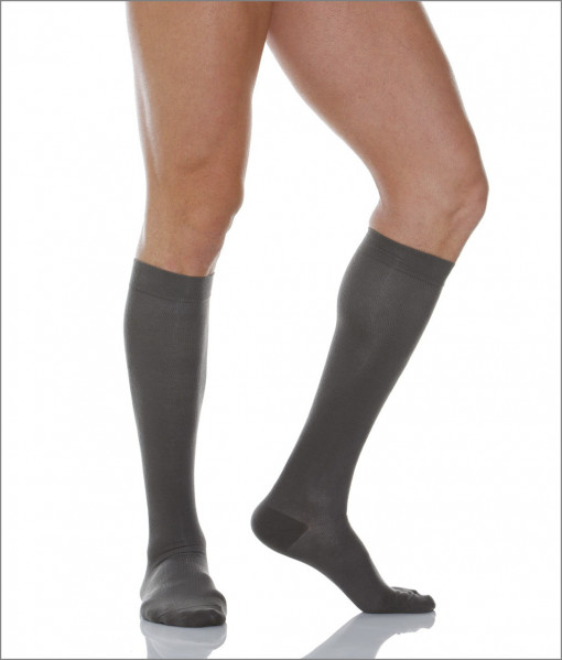 Ciorapi compresivi Relaxsan Calzino Lungo 820, bumbac, pana la genunchi, unisex, compresie medie 18-22 mmHg, Gri