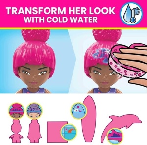 Set de constructie, Mega, Barbie Color Reveal Adventure, +5ani, Multicolor - Img 6