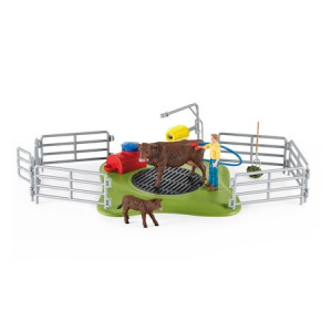Set figurine Schleich, Farm World, Centru de spalat vaci - Img 4