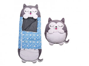 Sac de dormit 2 in 1 husky Kodiak, Pliabil, Portabil,137x50cm, Gri, 3-8 ani, WJ6141-D RCO - Img 2