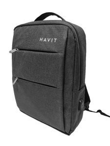 Rucsac Laptop HAVIT H0026, Rezistent la abraziune si rupere, Port USB, 340x120x430 mm, Negru - Img 4