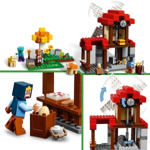 Set de constructie LEGO Minecraft 21262, Farma cu mori de vant, 462 piese, 8+ ani - Img 4