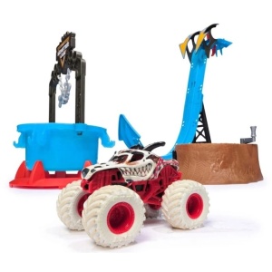 Set de joacă Monster Jam 1:64 Mud Blasters Dunk Tank, multicolor, 61x35x51cm - Img 7