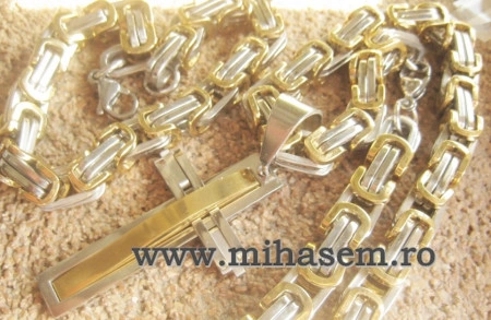 Lant +medalion+bratara INOX  ( otel inoxidabil ) cod mihasem454 - Img 8