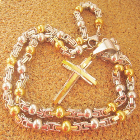 Lant   + medalion INOX placat  ( otel inoxidabil ) cod mihasem593