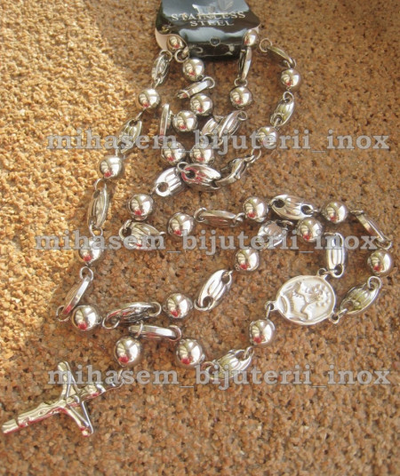 ROZARIU INOX ( otel inoxidabil ) cod mihasem109 - Img 3