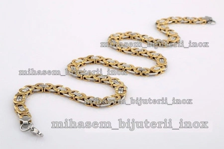 SET Lant +bratara INOX placat  ( otel inoxidabil ) cod mihasem126 - Img 5