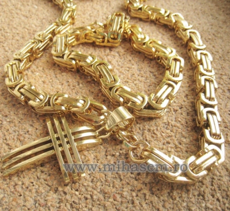 SET Lant +medalion+bratara INOX ( otel inoxidabil ) cod mihasem455 - Img 2