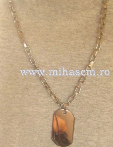 Lant +medalion  INOX  ( otel inoxidabil ) cod mihasem250 - Img 2