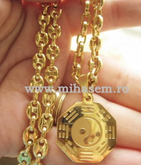 Lant +medalion INOX placat ( otel inoxidabil ) cod mihasem376 - Img 5
