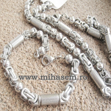 SET Lant +bratara  INOX   ( otel inoxidabil ) cod mihasem505 - Img 4