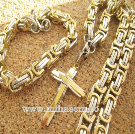 SET Lant +medalion+bratara INOX  ( otel inoxidabil ) cod mihasem483
