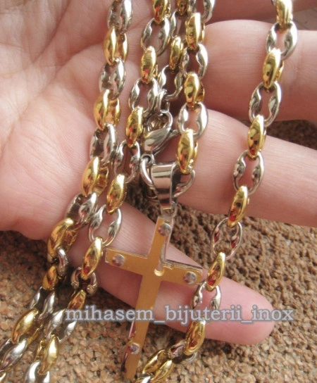Lant +medalion + bratara INOX  ( otel inoxidabil ) cod mihasem501 - Img 2