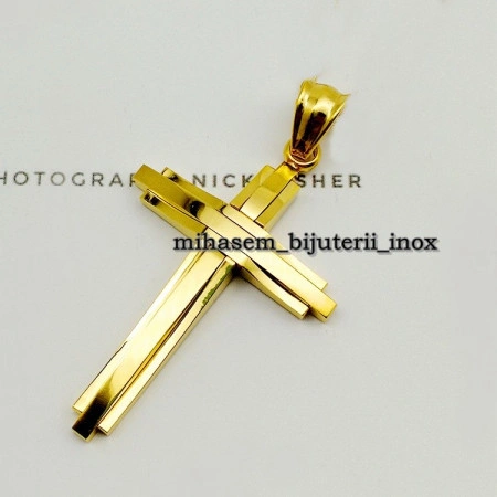 Lant +medalion INOX placat ( otel inoxidabil ) cod mihasem555 - Img 3