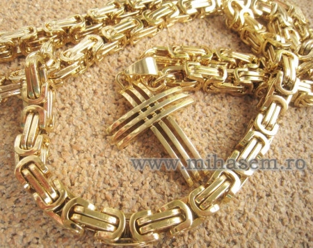 SET Lant +medalion+bratara INOX ( otel inoxidabil ) cod mihasem455 - Img 3