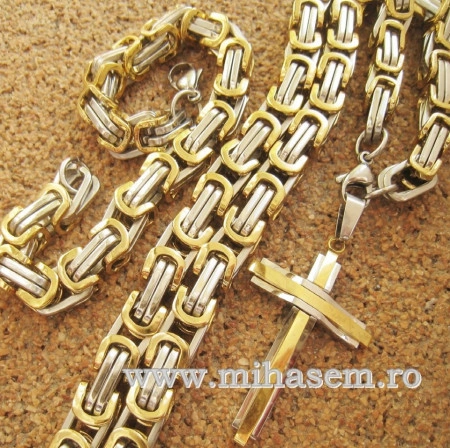 SET Lant +medalion+bratara INOX  ( otel inoxidabil ) cod mihasem483 - Img 2