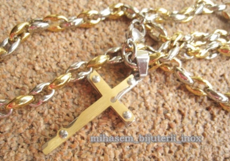 Lant +medalion + bratara INOX  ( otel inoxidabil ) cod mihasem501 - Img 3