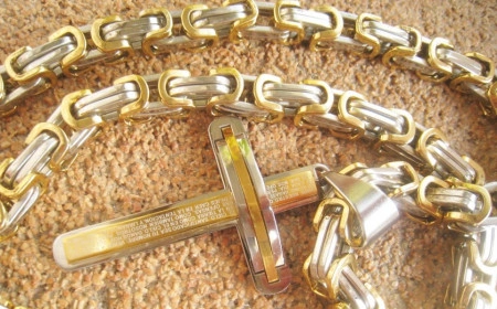 Lant +medalion INOX placat ( otel inoxidabil ) cod mihasem328 - Img 5