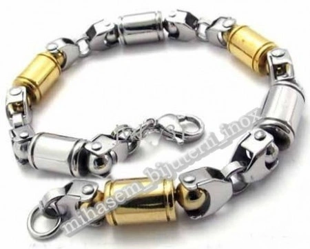 SET Lant +bratara INOX placat ( otel inoxidabil ) cod mihasem582 - Img 2
