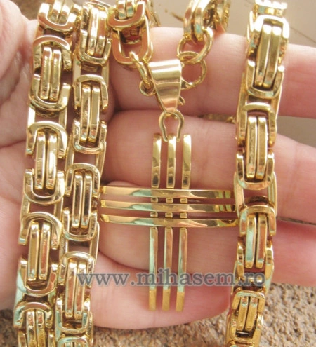 SET Lant +medalion+bratara INOX ( otel inoxidabil ) cod mihasem455 - Img 4