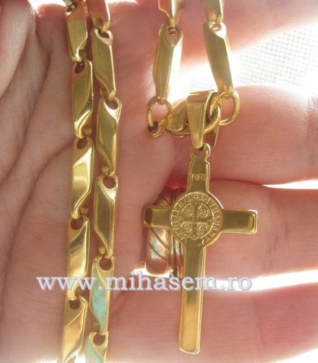 Lant +medalion  INOX  ( otel inoxidabil ) cod mihasem325 - Img 3
