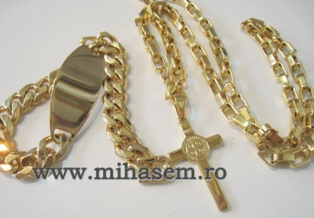 SET Lant +medalion+bratara INOX ( otel inoxidabil ) cod mihasem496 - Img 3