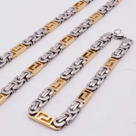 Lant +bratara INOX placat ( otel inoxidabil ) cod mihasem145