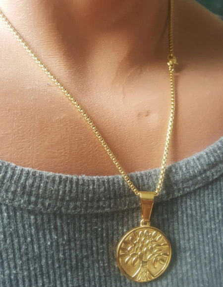 Lant +medalion INOX dama cod mihasem760 - Img 2