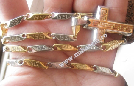 Lant +medalion INOX placat cod mihasem343 - Img 2