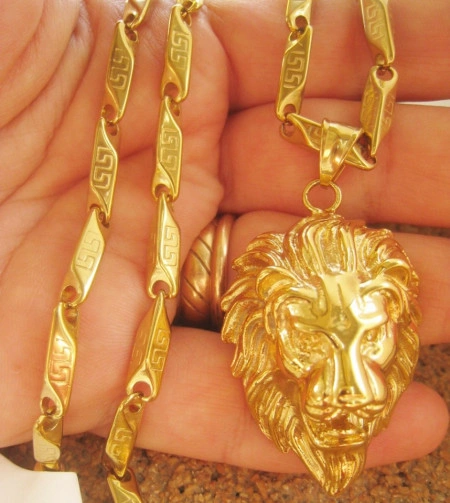 Lant+medalion INOX placat ( otel inoxidabil ) cod mihasem082 - Img 2