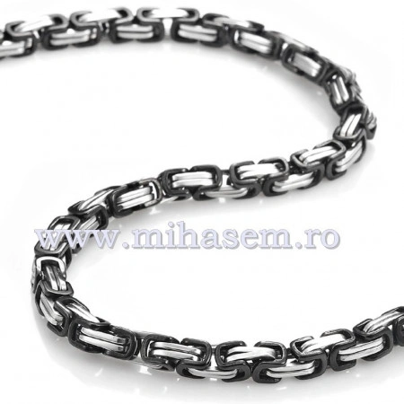SET lant  +bratara INOX   placat ( otel inoxidabil ) cod mihasem404 - Img 2