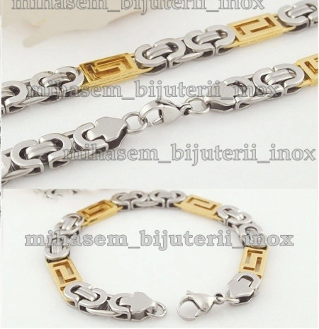 Lant +bratara INOX placat ( otel inoxidabil ) cod mihasem145 - Img 2