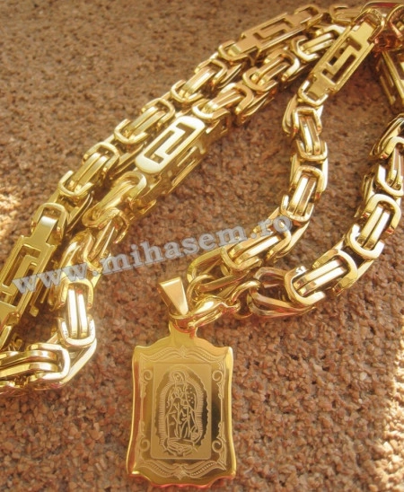 Lant +medalion INOX  ( otel inoxidabil ) cod mihasem191 - Img 2