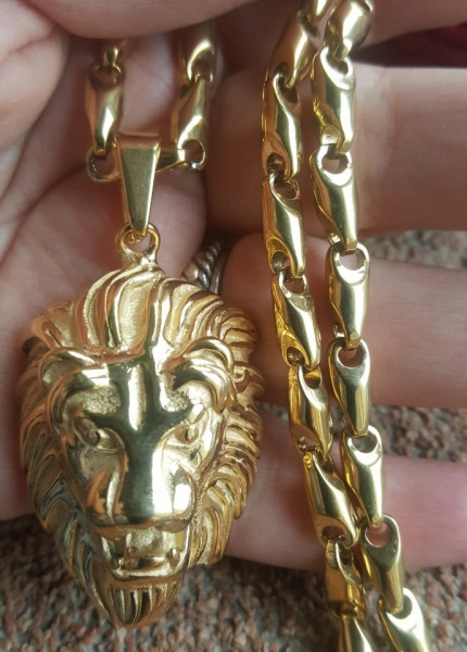 Lant +medalion INOX placat ( otel inoxidabil ) cod mihasem399 - Img 2