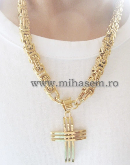 SET Lant +medalion+bratara INOX ( otel inoxidabil ) cod mihasem455 - Img 7