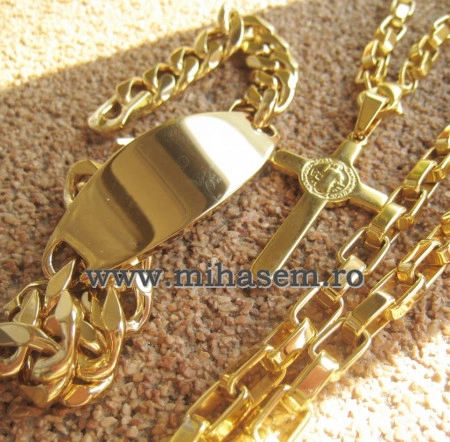 SET Lant +medalion+bratara INOX ( otel inoxidabil ) cod mihasem496 - Img 5