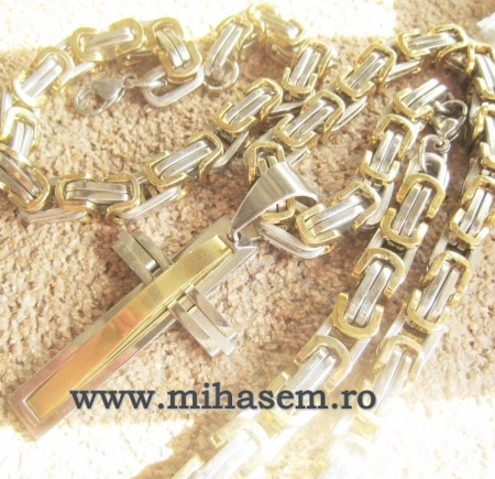 Lant +medalion+bratara INOX  ( otel inoxidabil ) cod mihasem454 - Img 6