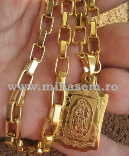 Lant +medalion INOX  ( otel inoxidabil ) cod mihasem158 - Img 3