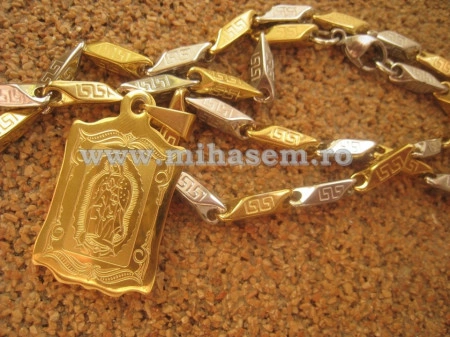 Lant +medalion  INOX  ( otel inoxidabil ) cod mihasem195 - Img 3