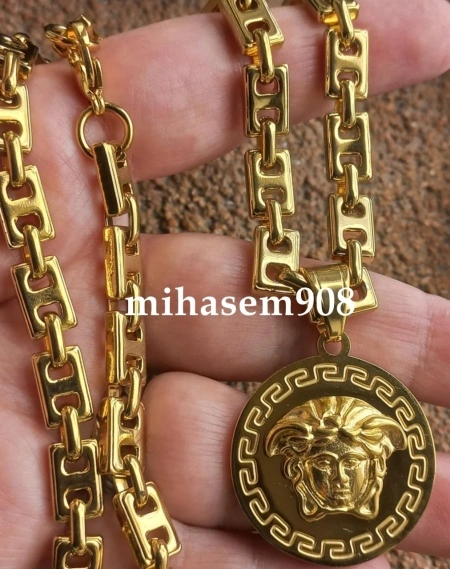 Lant +medalion INOX placat ( otel inoxidabil ) cod mihasem908 - Img 5