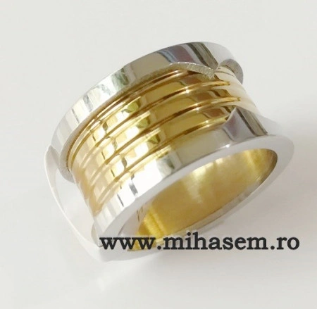 Inel INOX placat ( otel inoxidabil ) cod mihasem663 - Img 6