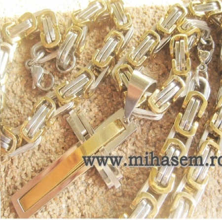 Lant +medalion+bratara INOX  ( otel inoxidabil ) cod mihasem454 - Img 7